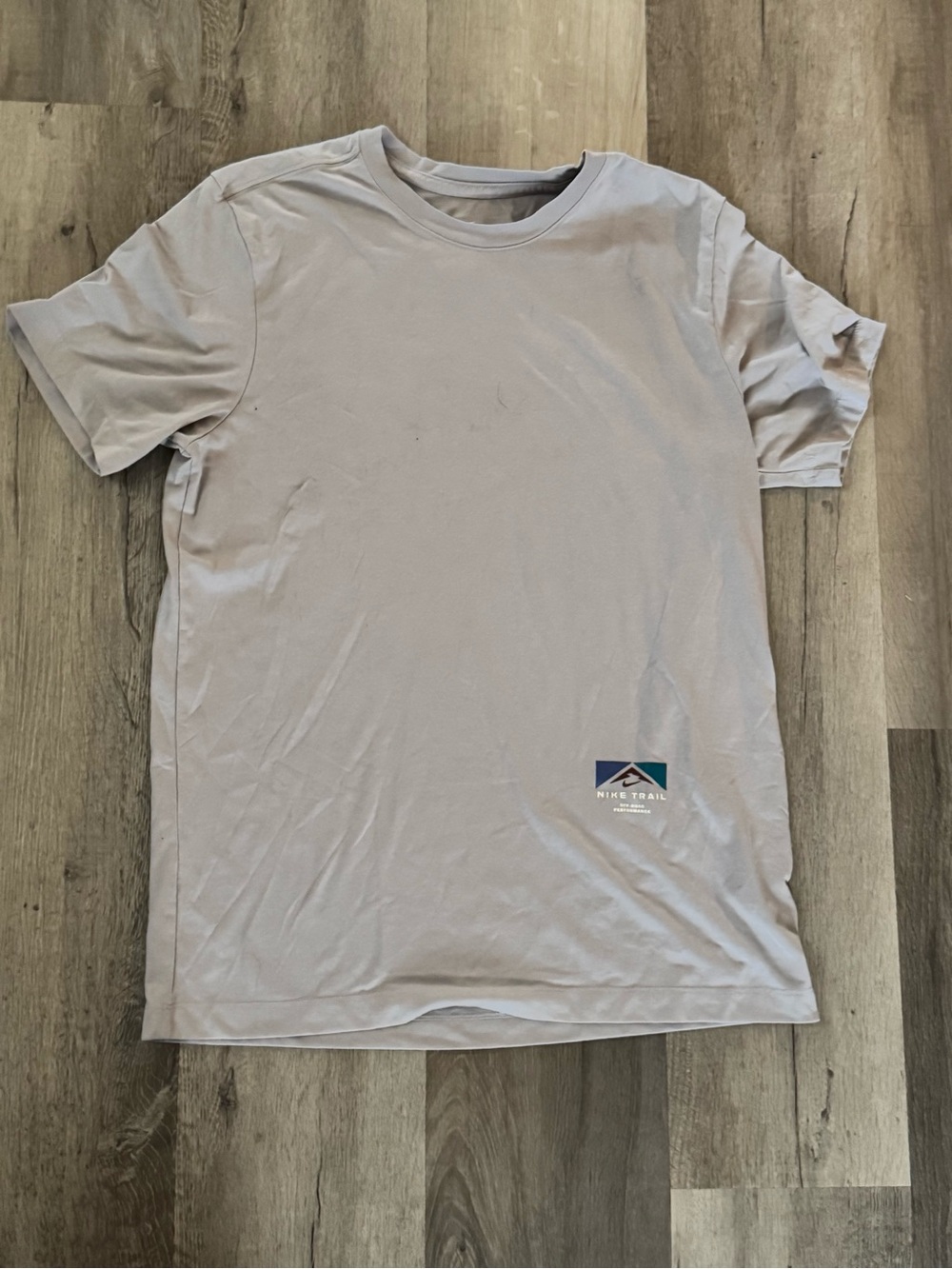Nike Short-Sleeve Crew Tee in Light Gray